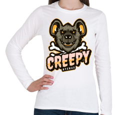 PRINTFASHION Creepy Hyenas - Női hosszú ujjú póló - Fehér