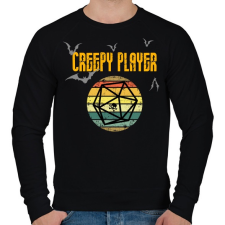 PRINTFASHION Creepy player - Férfi pulóver - Fekete férfi pulóver, kardigán