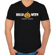 PRINTFASHION CREEPY WEAR 1 - Férfi V-nyakú póló - Fekete férfi póló