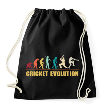 PRINTFASHION Cricket evolution - Sportzsák, Tornazsák - Fekete tornazsák