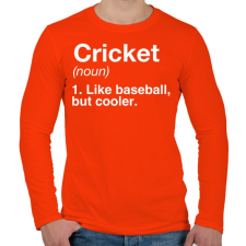 PRINTFASHION Cricket - Férfi hosszú ujjú póló - Narancs férfi póló