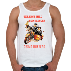 PRINTFASHION crime busters - Férfi atléta - Fehér