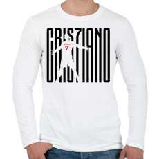 PRINTFASHION Cristiano Ronaldo - Férfi hosszú ujjú póló - Fehér