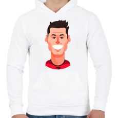 PRINTFASHION Cristiano Ronaldo - Férfi kapucnis pulóver - Fehér