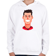 PRINTFASHION Cristiano Ronaldo - Gyerek kapucnis pulóver - Fehér