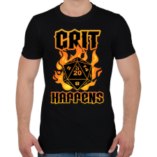 PRINTFASHION Crit Happens - Férfi póló - Fekete férfi póló