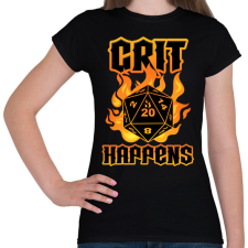 PRINTFASHION Crit Happens - Női póló - Fekete női póló