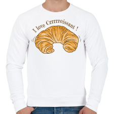 PRINTFASHION Croissaint - Férfi pulóver - Fehér férfi pulóver, kardigán