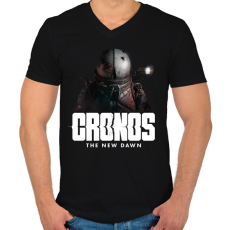 PRINTFASHION Cronos: The New Dawn - Férfi V-nyakú póló - Fekete