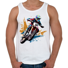 PRINTFASHION Cross - Férfi atléta - Fehér atléta, trikó