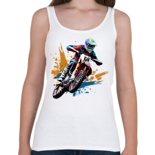 PRINTFASHION Cross - Női atléta - Fehér női trikó