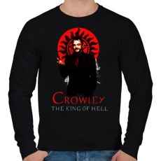 PRINTFASHION CROWLEY-KING OF HELL - Férfi pulóver - Fekete