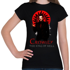 PRINTFASHION CROWLEY-KING OF HELL - Női póló - Fekete női póló
