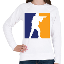 PRINTFASHION CS2 logo - Női pulóver - Fehér női pulóver, kardigán