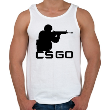 PRINTFASHION CS:GO - Férfi atléta - Fehér atléta, trikó