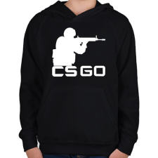 PRINTFASHION CS:GO - Gyerek kapucnis pulóver - Fekete gyerek pulóver, kardigán