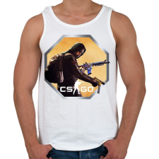 PRINTFASHION CS:GO - Ikon Logó - Férfi atléta - Fehér atléta, trikó