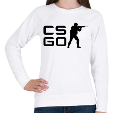 PRINTFASHION CS:GO - Női pulóver - Fehér női pulóver, kardigán