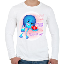 PRINTFASHION Csajozós póló - Férfi hosszú ujjú póló - Fehér férfi póló