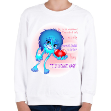 PRINTFASHION Csajozós póló - Gyerek pulóver - Fehér