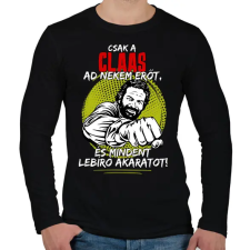 PRINTFASHION Csak a claas ad nekem erőt - Férfi hosszú ujjú póló - Fekete férfi póló