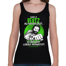 PRINTFASHION Csak a deutz ad nekem erőt - Női atléta - Fekete női trikó