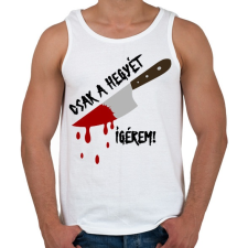 PRINTFASHION Csak a hegyét! - Férfi atléta - Fehér atléta, trikó