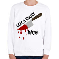 PRINTFASHION Csak a hegyét! - Gyerek pulóver - Fehér gyerek pulóver, kardigán