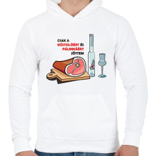 PRINTFASHION Csak a kóstolóért.. - Férfi kapucnis pulóver - Fehér férfi pulóver, kardigán