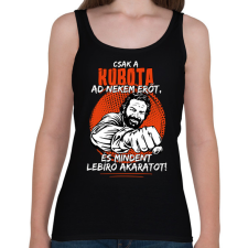 PRINTFASHION Csak a kubota ad nekem erőt - Női atléta - Fekete női trikó