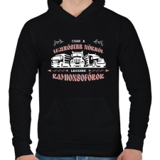 PRINTFASHION Csak a legerősebb nőkből - Férfi kapucnis pulóver - Fekete férfi pulóver, kardigán
