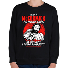 PRINTFASHION Csak a mccormick ad nekem erőt - Gyerek pulóver - Fekete gyerek pulóver, kardigán