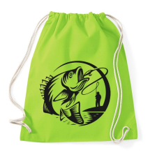 PRINTFASHION Csak a ponty!  - Sportzsák, Tornazsák - Limezöld tornazsák