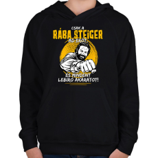 PRINTFASHION Csak a rába steiger ad erőt - Gyerek kapucnis pulóver - Fekete