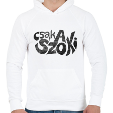 PRINTFASHION CSAK A SZOKI  - Férfi kapucnis pulóver - Fehér férfi pulóver, kardigán