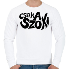 PRINTFASHION csak a szoki - Férfi pulóver - Fehér