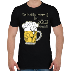 PRINTFASHION Csak akkor zavarj ha sört hoztál - Férfi póló - Fekete