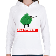 PRINTFASHION Csak egy bokor... - Női kapucnis pulóver - Fehér női pulóver, kardigán