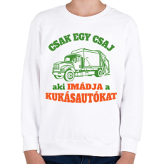 PRINTFASHION Csak egy csaj - Gyerek pulóver - Fehér