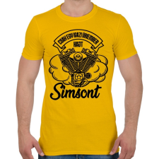 PRINTFASHION Csak egy igazi úriember hajt Simsont - Férfi póló - Sárga férfi póló