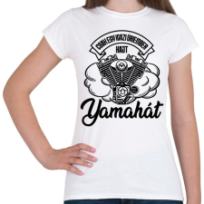 PRINTFASHION Csak egy igazi úriember hajt Yamahát - Női póló - Fehér női póló