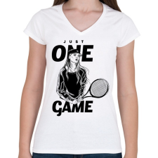 PRINTFASHION Csak egy játék - Női V-nyakú póló - Fehér női póló