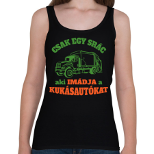 PRINTFASHION Csak egy srác - Női atléta - Fekete női trikó