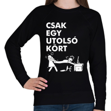 PRINTFASHION Csak egy utolsó kört - Női pulóver - Fekete női pulóver, kardigán