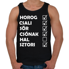 PRINTFASHION Csak hal nincs - Férfi atléta - Fekete