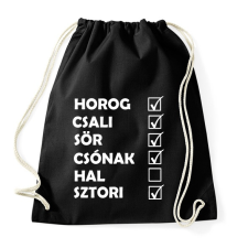PRINTFASHION Csak hal nincs - Sportzsák, Tornazsák - Fekete tornazsák