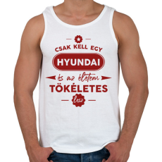 PRINTFASHION Csak kell egy Hyundai - Férfi atléta - Fehér