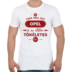 PRINTFASHION Csak kell egy Opel - Férfi póló - Fehér