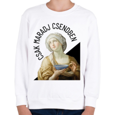 PRINTFASHION Csak maradj csendben - Gyerek pulóver - Fehér