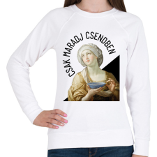 PRINTFASHION Csak maradj csendben - Női pulóver - Fehér női pulóver, kardigán